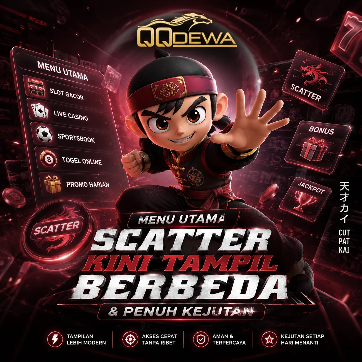 QQDEWA | Menu Utama Scatter Kini Tampil Berbeda & Penuh Kejutan