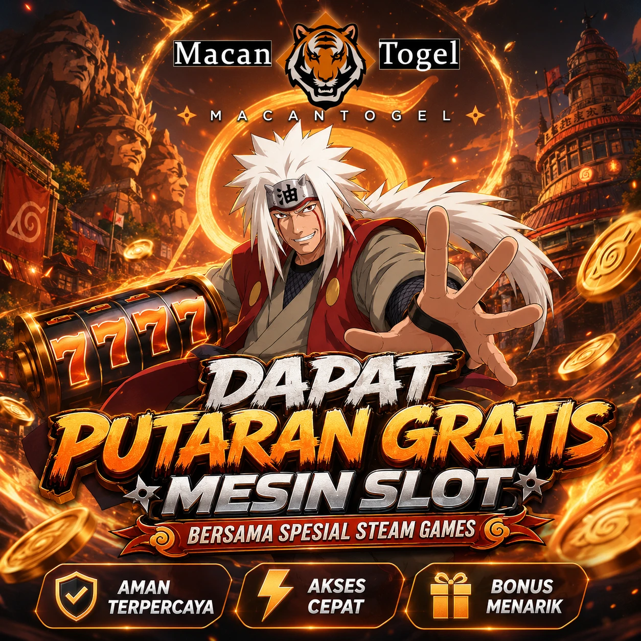 MACANTOGEL | Dapat Putaran Gratis Mesin Slot777 Bersama Spesial Steam Games